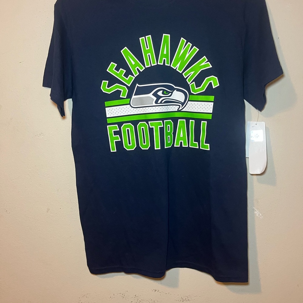 NFL Seahawks Navy and Green T-Shirt